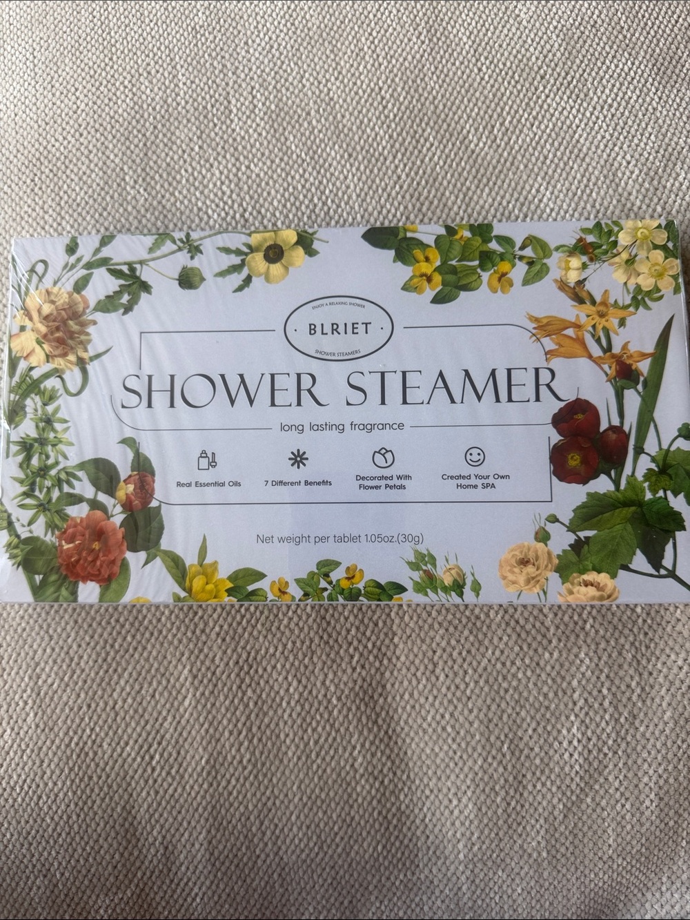 White Floral Shower Steamer - Lavender & Botanicals